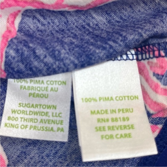 Lilly Pulitzer ALIDA TOP Santorini Blue Deep Dive S - Picture 8 of 9